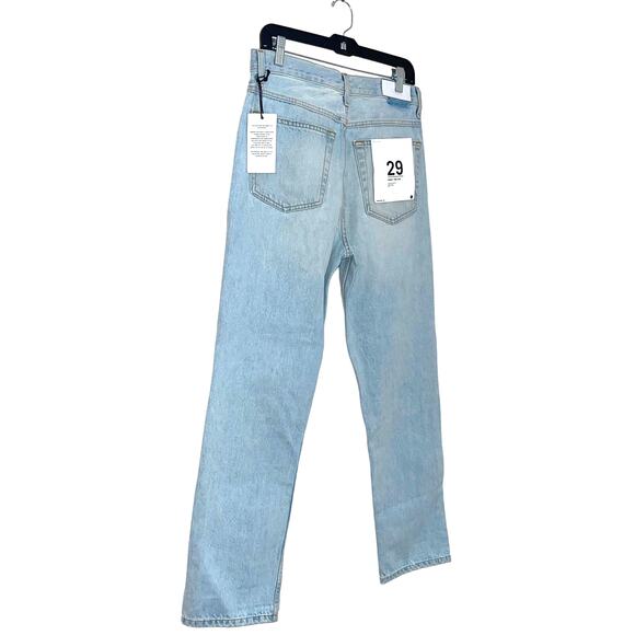 Re/Done Double Yoke Classic High Rise Straight Leg Denim Jean size 29 NWT - Picture 3 of 14